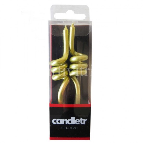 Spiral Mum Gold Renk 9 cm 2 Adet