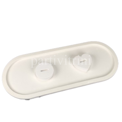İnci Beyazı Beton Oval Sunum Tepsisi 30 cm