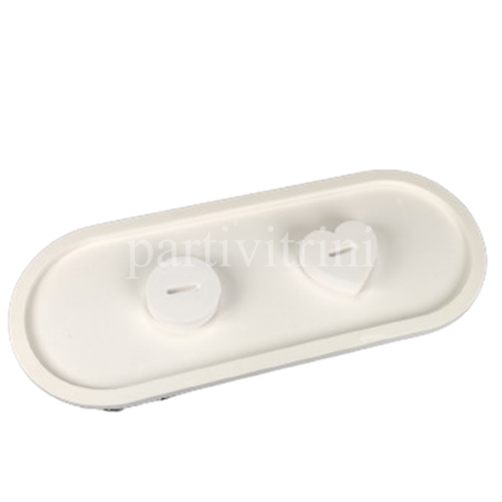 İnci Beyazı Beton Oval Sunum Tepsisi 30 cm