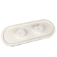 İnci Beyazı Beton Oval Sunum Tepsisi 30 cm