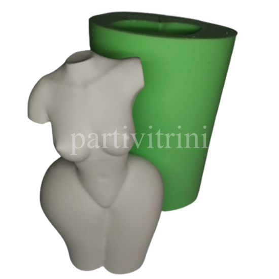 Kadın Vücudu Şeklinde Silikon Kokulu Taş ve Mum Kalıbı 16x8x9 Cm