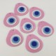 Keçe Nazar Boncuğu Pembe 5 Adet 6 cm x 6.7 cm