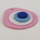 Keçe Nazar Boncuğu Pembe 5 Adet 6 cm x 6.7 cm