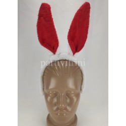 Kırmızı Tavşan Kulaklı Led Işıklı Taç