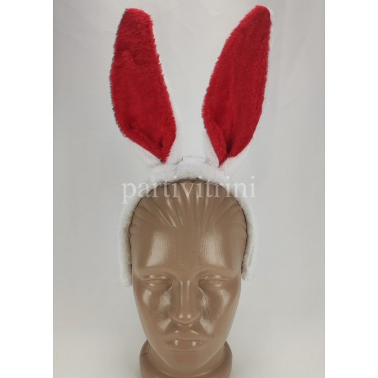 Kırmızı Tavşan Kulaklı Led Işıklı Taç