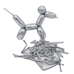 Krom Sosis Balon Gümüş Renk 100 Adet