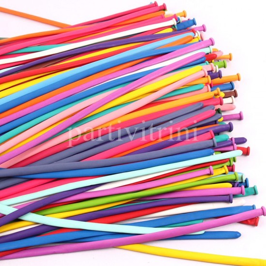 Krom Sosis Balon Gümüş Renk 100 Adet