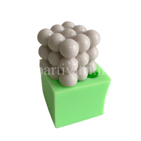 Küçük Bubble Şeklinde Silikon Kokulu Taş ve Mum Kalıbı 4x4x4 Cm