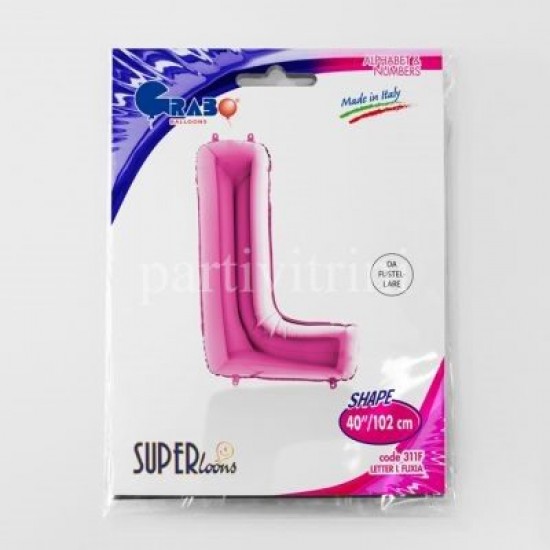 L Harf Grabo Fuşya Folyo Balon 102 cm