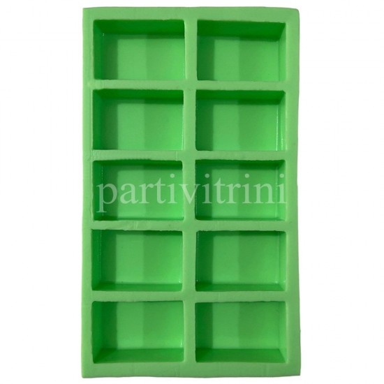 Lifli Sabun Kalıbı 10lu 8x5.5x3 Cm