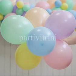 Makaron (Pastel Renk) Balon Rengarenk 12 Li Paket Makaron (Pastel Renk) Balon Rengarenk 12 Li Paket