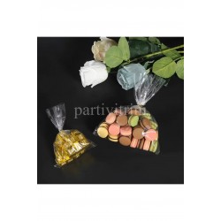 Parlak Bantsız Şeffaf Jelatin - Kurabiye Aksesuar Poşeti 11x17cm 100 Adet