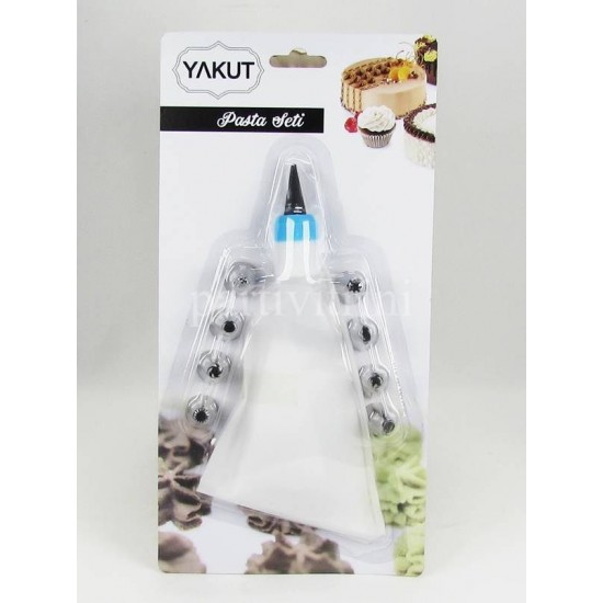 Pasta Süsleme Seti Krema Torbası Ve 9 Farklı Metal Duy