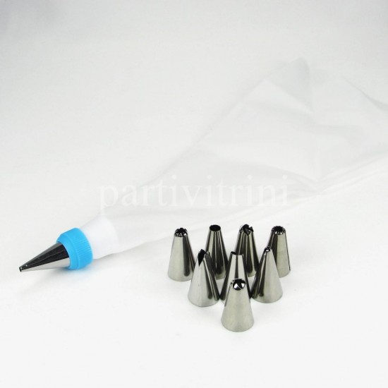 Pasta Süsleme Seti Krema Torbası Ve 9 Farklı Metal Duy