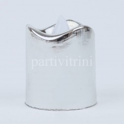 Gümüş Renk Pilli Mum 4 cm Gümüş Renk Pilli Mum 4 cm