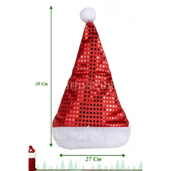 Noel Baba Şapkası Pullu