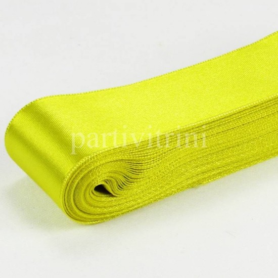 Sarı Renk Saten Kurdela 4 Cm. X 10 Metre