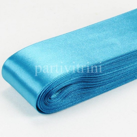 Turkuaz Renk Saten Kurdela 4 Cm. X 10 Metre