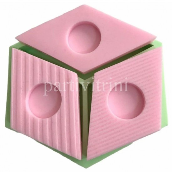 Üçlü Set Çizgili Silikon Tealight Mum Kalıbı 18x9x2 Cm Üçlü Set Çizgili Silikon Tealight Mum Kalıbı 18x9x2 Cm