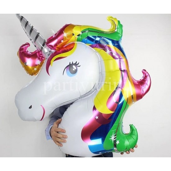 Unicorn Kafası Folyo Balon 87 x 117 Cm