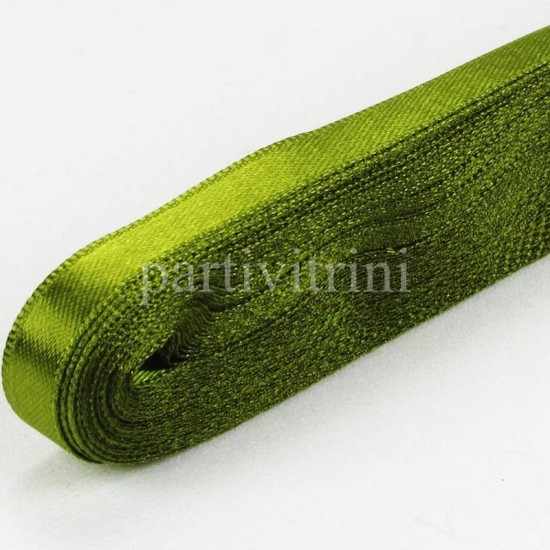Yeşil Saten Kurdela 1 Cm. X 10 Metre