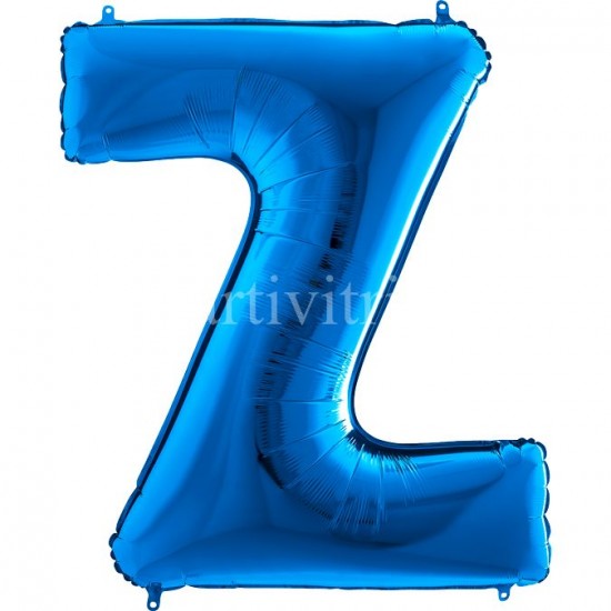 Z Harf Grabo Mavi Folyo Balon 102 cm