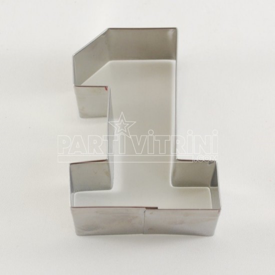 1 Rakamı Şeklinde Metal Kurabiye Kalıbı 8.5 Cm