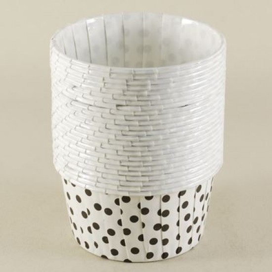 Beyaz Puantiyeli Yağlı Kapsül 7.5x4x6 Cm 25 Adet