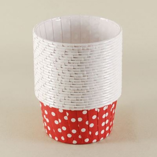 Kırmızı Puantiyeli Yağlı Kapsül 6.5x4x5 Cm 25 Adet