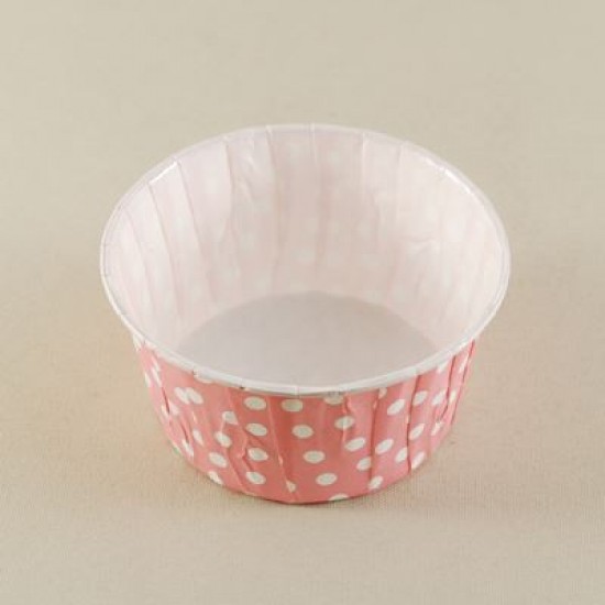 Pembe Puantiyeli Yağlı Kapsül 6.5x4x5 Cm 25 Adet