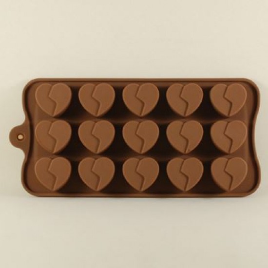 Kırık Kalp Figürlü Çikolata Kalıbı - Sabun Kalıbı