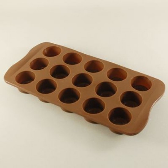 Silindir Şeklinde Üzeri Yuvarlak Desenli Çikolata Kalıbı - Sabun Kalıbı