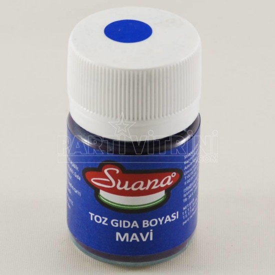 Suana Mavi Renk Toz Gıda Boyası 8 Gr