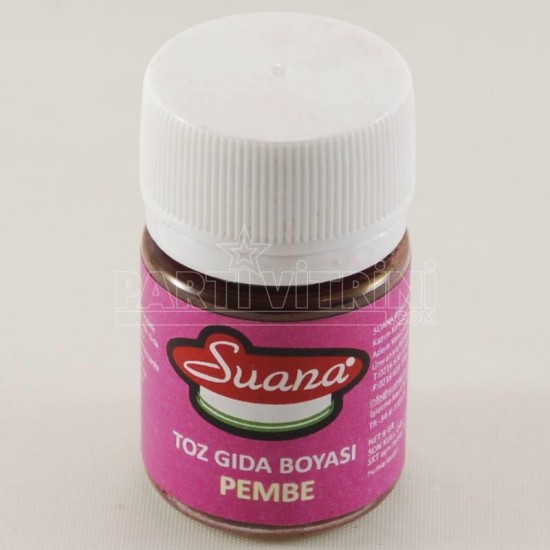 Suana Pembe Renk Toz Gıda Boyası 8 Gr