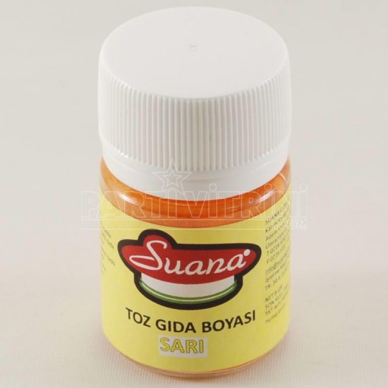 Suana Sarı Renk Toz Gıda Boyası 8 Gr