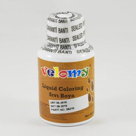 Velomy Kahverengi Sıvı Gıda Boyası 60 ml