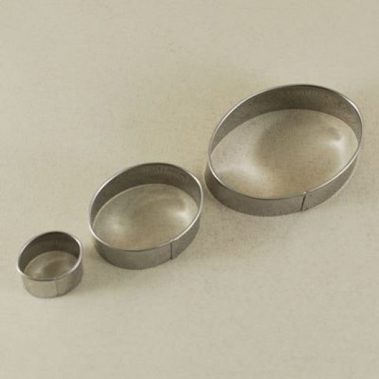 Oval Şeklinde 3 Boy Kurabiye Kalıbı 2 - 4 - 5.5 Cm