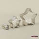Yıldız Şeklinde 3 Boy Kurabiye Kalıbı 1.5 - 3.5 - 5.5 Cm