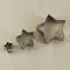 Yıldız Şeklinde 3 Boy Kurabiye Kalıbı 1.5 - 3.5 - 5.5 Cm