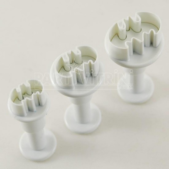 Batman Şeklinde Basmalı Kalıp Kopat Seti 3 Boy