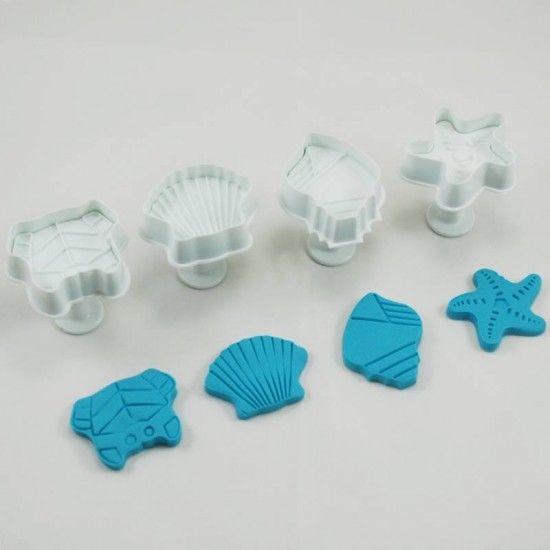 Deniz Temalı Basmalı Kalıp 4 lü Kopat Seti