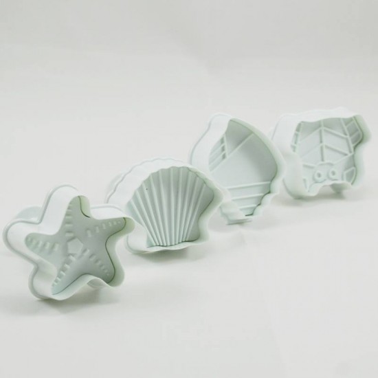 Deniz Temalı Basmalı Kalıp 4 lü Kopat Seti