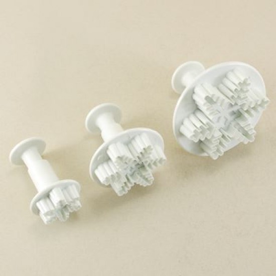 Kar Tanesi Şeklinde Basmalı Kalıp Kopat Seti 3 Boy