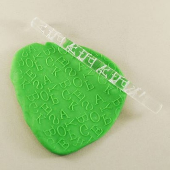 Karışık Harfler Desenli Akrilik Mini Merdane 16.5 Cm