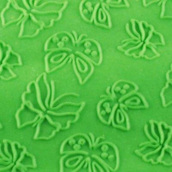 Kelebek Desenli Akrilik Kalem Merdane 21 Cm