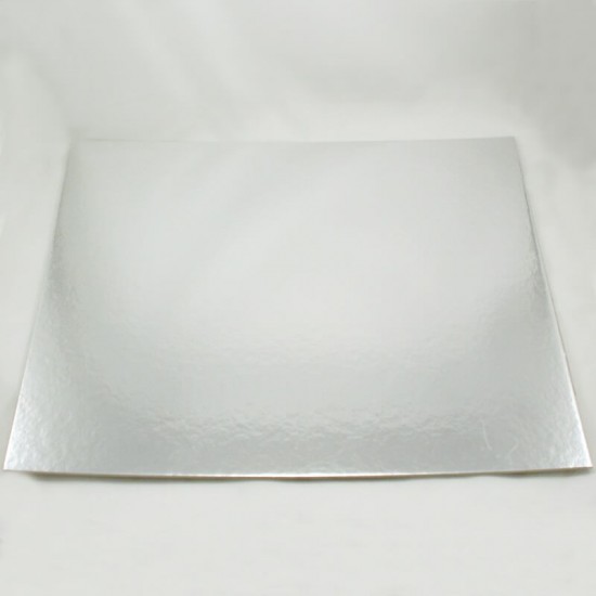 Gümüş Renk Kalın Mukavva Pasta Altlığı 38x45 Cm