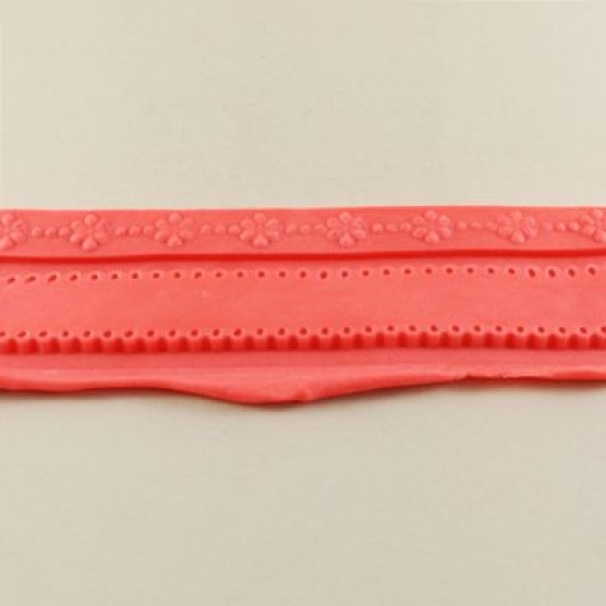 Düğme - Fiyonk Tekrarlı Desenli Silikon Kalıp