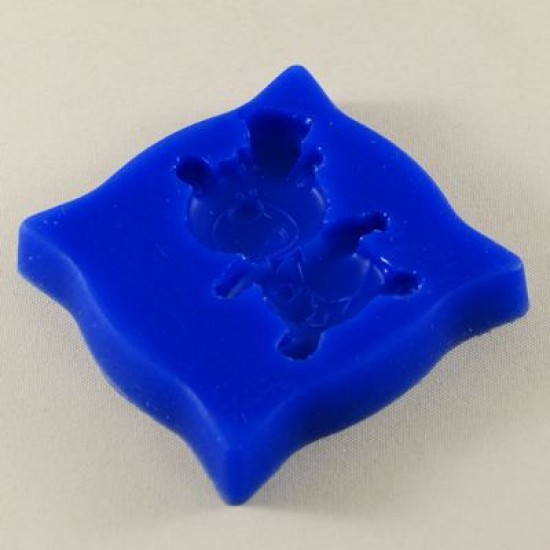 Şapkalı Ve Ceketli Ayıcık Figürlü Silikon Şeker Hamuru Ve Sabun Kalıbı