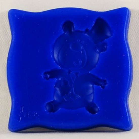 Şapkalı Ve Ceketli Ayıcık Figürlü Silikon Şeker Hamuru Ve Sabun Kalıbı