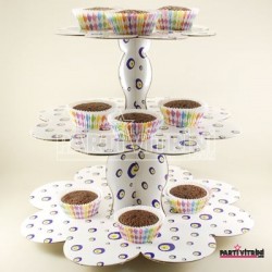 Nazar Boncuklu Beyaz Kek Standı